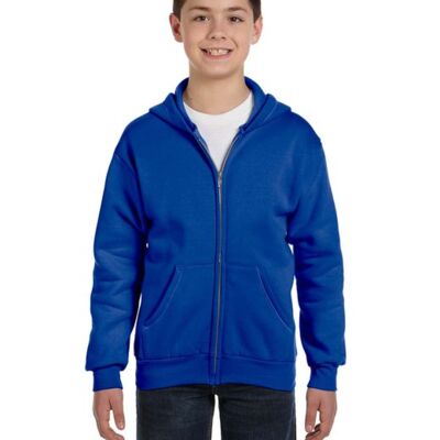 Youth EcoSmart® Full-Zip Hooded Sweatshirt Thumbnail