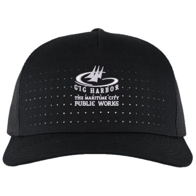 PW - Perforated 5-Panel Trucker Snapback Cap Thumbnail