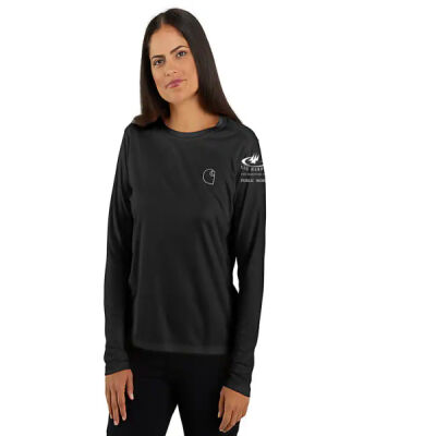 PW - Women's Force Sun Defender™ Relaxed Fit Lightweight Long-Sleeve Logo Graphic T-Shirt Thumbnail