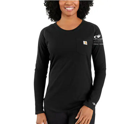 PW - Women's Force® Relaxed Fit Midweight Long-Sleeve Pocket T-Shirt Thumbnail