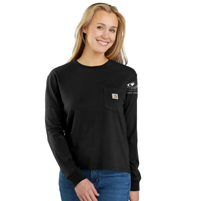 PW - Women's TENCEL™ Fiber Series Loose Fit Long-Sleeve Crewneck Pocket T-Shirt Thumbnail