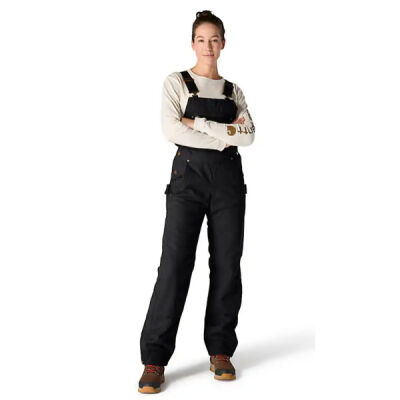 PW - Women's Insulated Bibs - Relaxed Fit - Washed Duck - 3 Warmest Rating Thumbnail