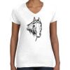 Women's Fine Jersey V-Neck Tee Thumbnail
