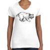 Women's Fine Jersey V-Neck Tee Thumbnail