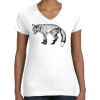 Women's Fine Jersey V-Neck Tee Thumbnail