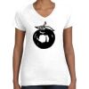Women's Fine Jersey V-Neck Tee Thumbnail