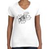 Women's Fine Jersey V-Neck Tee Thumbnail