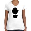 Women's Fine Jersey V-Neck Tee Thumbnail