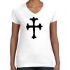 Women's Fine Jersey V-Neck Tee Thumbnail