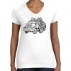 Women's Fine Jersey V-Neck Tee Thumbnail