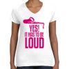 Women's Fine Jersey V-Neck Tee Thumbnail